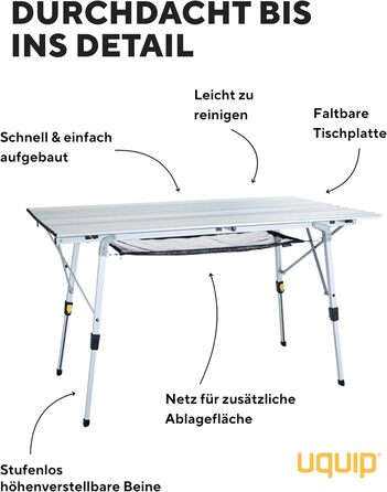 Стол для кемпинга 120 х 70 см Uquip