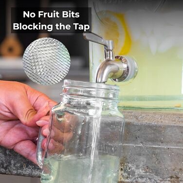 Скляний диспенсер для напоїв з краном 5 л Smiths Mason Jars