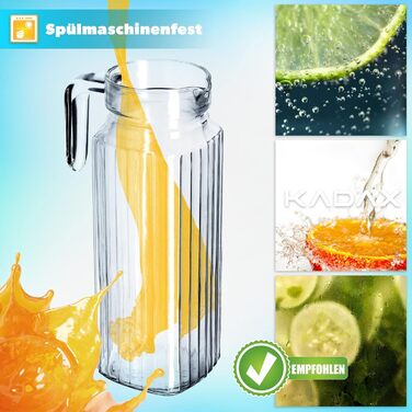 Скляний глечик з міцного скла 1,1 л KADAX