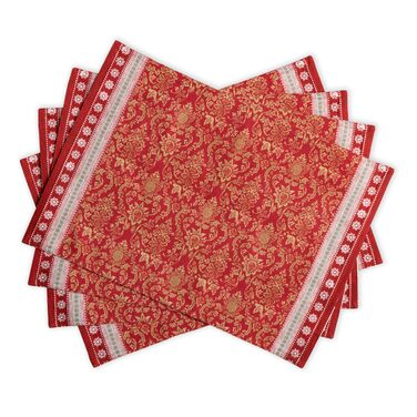 Бавовняні килимки для серветок, набір з 4 шт. , декоративні килимки для серветок, пасхальні килимки, що миються, для свят, вечерь, весни, літа (33 см x 48 см) (031 - Софія), 39Hermine 100