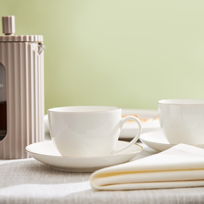 Набір Fissmanз 2-х кухлів FLOREE 270 мл з блюдцем порцеляна (3668)