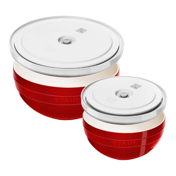 Набор мисок с вакуумными крышками, 4 предмета, красный Fresh & Save Zwilling