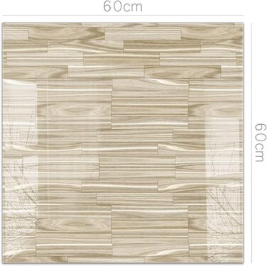 Кухонний фартух timalo зі скляним виглядом Акрилове скло 2 мм Бризкозахисна стіна для плити, скляний фартух, акрилові скляні стінові панелі, захисна панель для фартуха Бетонно-блакитно-сірий (60x60 см, 229- Світла тверда деревина)