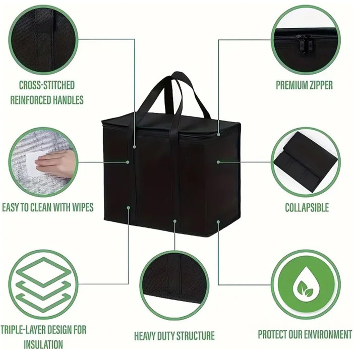 Термосумка 18 л чорна ZYAGH