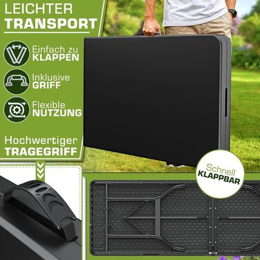 Складной садовый стол 220 х 70 см tillvex