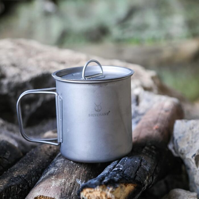 Серебряная титановая чашка 600 мл SILVERANT