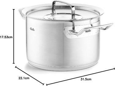 Каструля 4 л з нержавіючої сталі з кришкою 20 см Fissler
