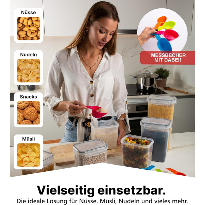 Набор из 16 контейнеров для хранения, прозрачный/черный Deco haus