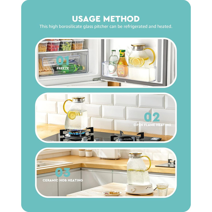 Стеклянный кувшин с крышкой 1,8 л Baffect