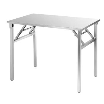 Складаний стіл з нержавіючої сталі для кемпінгу 120 x 60 см DELAUF