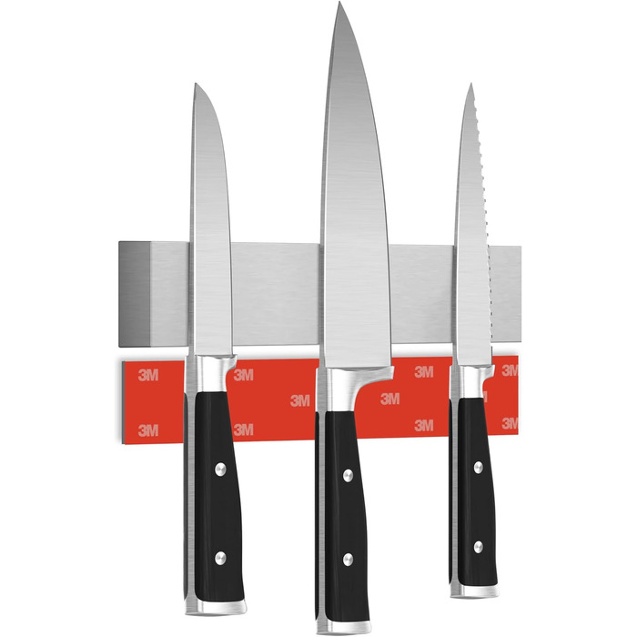 Магнітний тримач для ножів настінний 25 см, сріблястий CUCINO