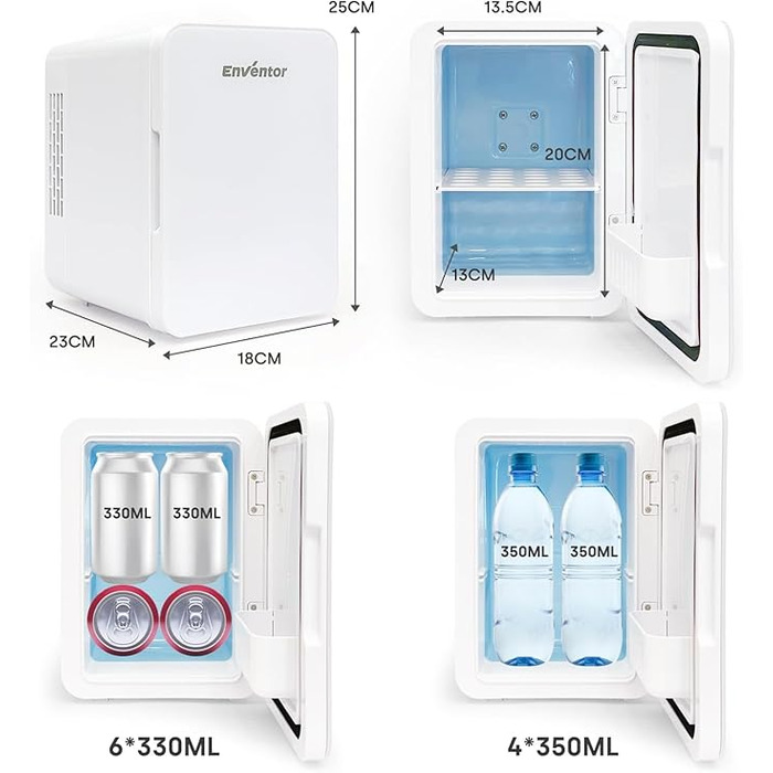 Міні-холодильник 4 л білий Enventor
