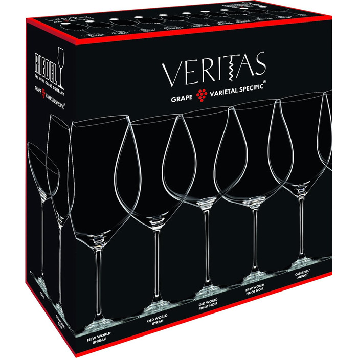 Набор бокалов для красного вина из 2 предметов, хрустальный бокал (Moscato/Coupe/Martini), 6449/07 Riedel Veritas Old World Pinot Noir