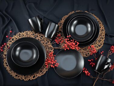 Набор посуды на 4 персоны, 16 предметов, Black Matt Creatable