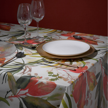 Скатертина Atenas Home Textile Bromelia, бавовна з покриттям, 150 х 150 см