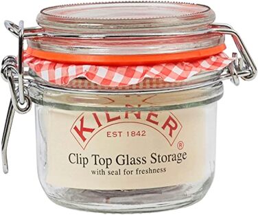 12 стеклянных баночек 125 мл с зажимом Kilner