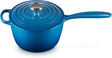 Чугунный сотейник Ø 18 см, 1,8 л с крышкой, синий Марсель Signature Le Creuset