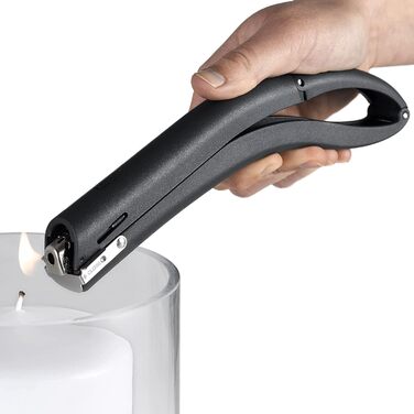 Удлинитель зажигалки FIRE Finger, вкл. одноразовую зажигалку, пластик/нержавеющая сталь (черный), 22