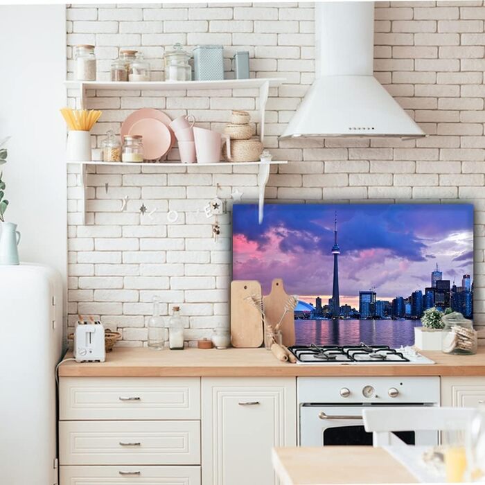 Дизайнерський кухонний фартух з алюмінієвого композиту, кухонний фартух, товщина 3 мм, 60x100 см, (Торонто)