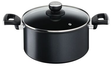 Tefal Pan Unlimited, стеклянная крышка, 5,3 л, черный, алюминий