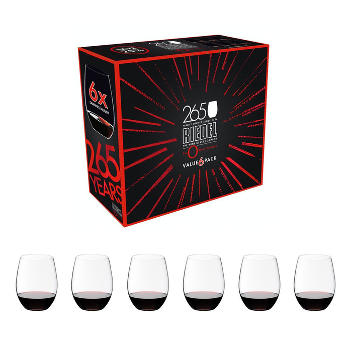 Набір келихів для червоного вина 6 предметів Cabernet / Merlot O Wine Tumbler Riedel