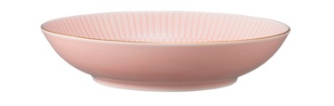 Супова тарілка 21 см, рожева із золотистим обідком Amina Rose Goldrand Seltmann Weiden
