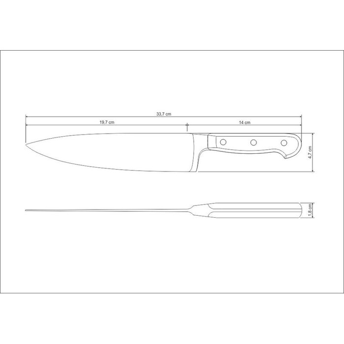 Ніж кухарський TRAMONTINA CENTURY, 203 мм (508392)