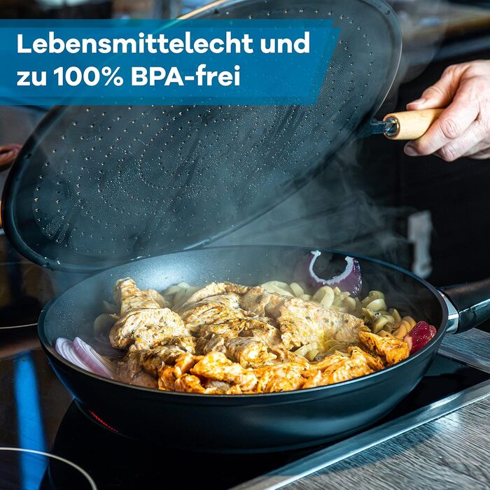 Силіконова сковорідки із захистом від бризок до 30 см Netrox