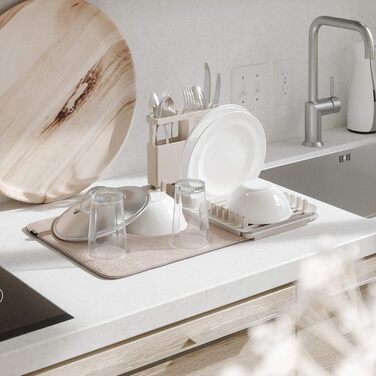 Подставка-сушилка для посуды с ковриком 51 х 57 см цвет лат. Udry Over the Sink Umbra