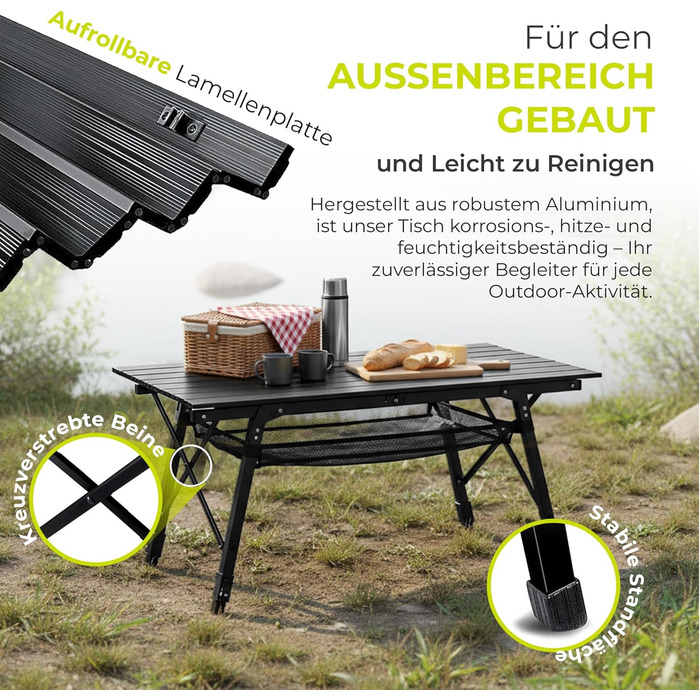 Складний багатофункціональний стіл для кемпінгу 90 х 51 см Werkfox