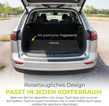 Складний багатофункціональний стіл для кемпінгу 90 х 51 см Werkfox