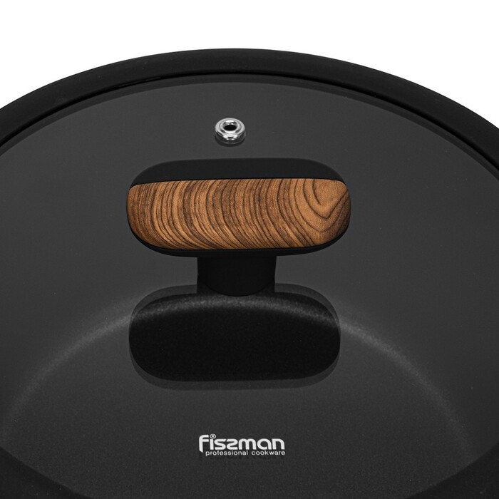 Кастрюля Fissman FEORELLA 20x10 см 2,67 л со стеклянной крышкой алюминий с антипригарным покрытием (14512)