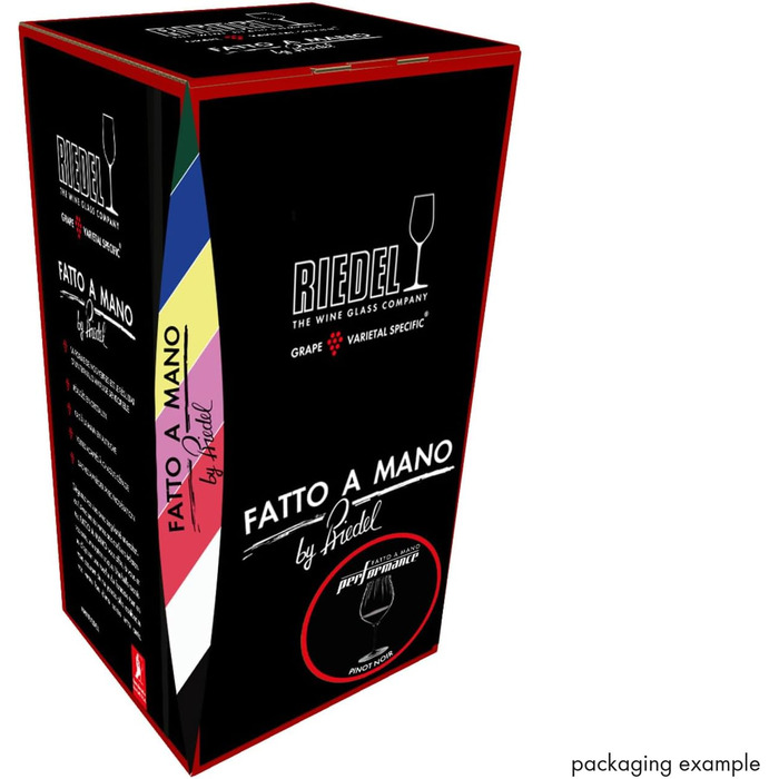 Келих для червоного вина Піно Нуар 830 мл, чорна ніжка Performance Fatto a Mano Riedel