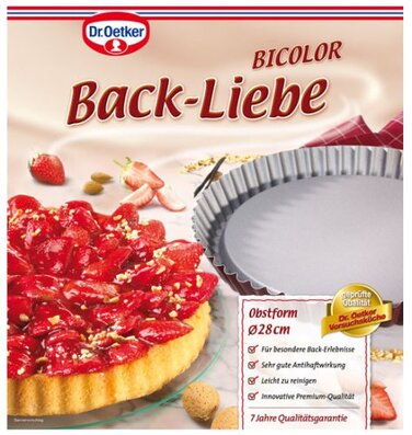 Форма для выпечки торта с выпуклым дном красная Ø 28 см Back-Liebe Bicolor Dr. Oetker