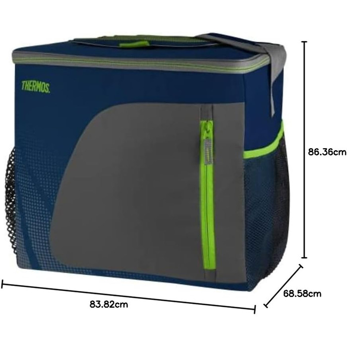 Термос Radiance 30 л, синій, сумка-холодильник з поліестеру, термосумка, сумка для кемпінгу та обіду, складна, сумка для покупок в машині, яку можна прати, з сітками для перенесення, без BPA 30 л