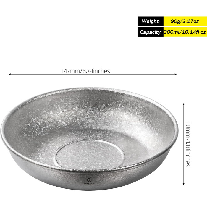 Серебряные лоханки для кемпинга 300 мл SILVERANT