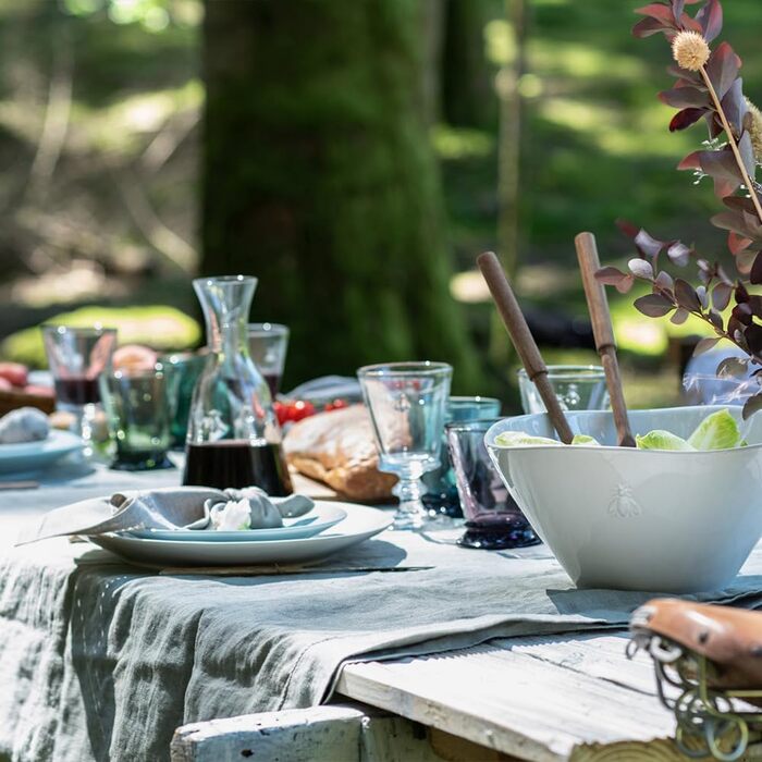 Тарілка обідня 27,4 см, набір 4 предмети, білі Abeille La Rochère