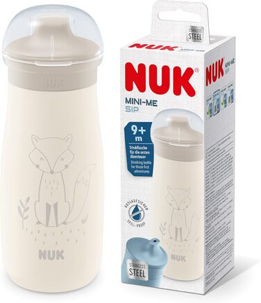 Пляшечка для навчання NUK Kiddy Cup Night Чашка-ковток зі світловим ефектом 12 місяців Герметичний з твердим носиком для пиття Затискач та захисний ковпачок Без бісфенолу А 300 мл Планети, 10255678 (Бежевий, Mini-Me Sip (Сталь))