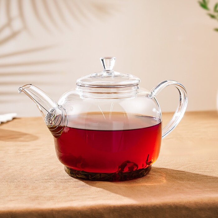 Чайник для заварювання Fissman 1500 мл зі сталевим фільтром жаростійке скло (9174)