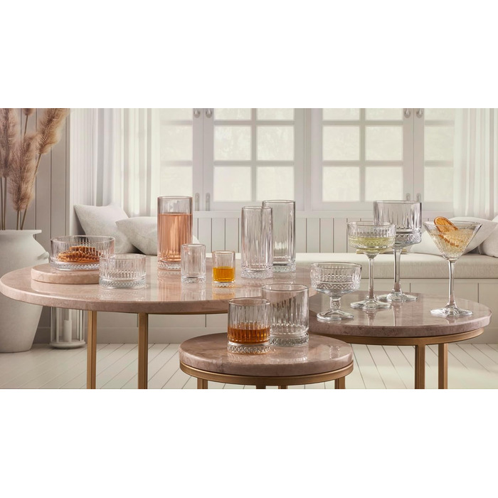 Бокалы Pasabahce Vintage Golden Touch, 4 шт., элегантные бокалы для шампанского, коктейлей, мартини и вина, на длинной ножке, 250 мл. Идеально подходят для вечеринок, подарков, новоселья и свадеб (серия Elysia Martini).
