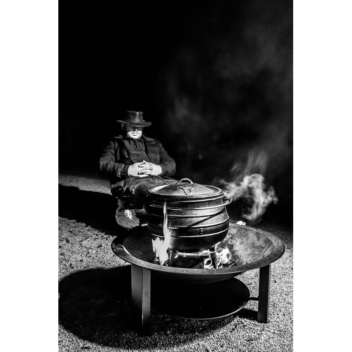 Чугунный ведьмин котел (Potjie 3 (около 8 литров), ) Чугунная кастрюля l Южноафриканская голландская печь (Potjie 4 (около 12 литров), с ножками)