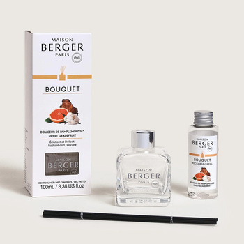 Дифузор Maison Berger Paris ICE CUBE, 180 мл + Наповнювач з ароматом SWEET GRAPEFRUIT, 100 мл