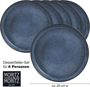 Набір посуду Moritz & Moritz VIDA з 18 предметів 6 осіб Елегантний набір тарілок з високоякісної порцеляни посуд, що складається з 6 обідніх тарілок, 6 десертних тарілок, 6 тарілок для супу (6 маленьких тарілок)
