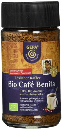 Органический растворимый кофе 100 г Cafe Benita GEPA