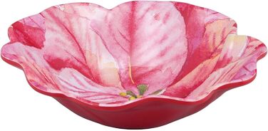 Набір меламінових мисок UP ware, миски у формі квітки для пасти, рису, супу та салату, без BPA, придатні для миття в посудомийній машині, ударостійкі, сині, 17,8 см, 6 предметів (Happy Holidays)