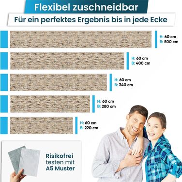 Самоклеящийся кухонный передник от брызгов 220 х 60 см danario