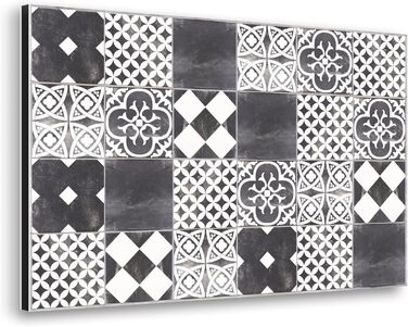 Алюмінієвий кухонний фартух, виготовлений в Італії, захищає плиту та стіну, миється та легко встановлюється, металевий фартух, 48 x 72 см (48x72, Ardesia)