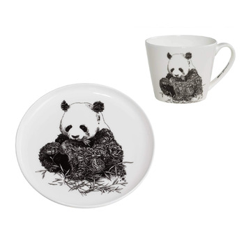 Кухоль 450 мл з тарілкою 20 см Панда Maxwell & Williams