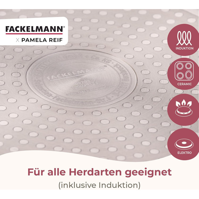 Кастрюля 5,5 л со стеклянной крышкой 24 см, пастельно-бежевый Pamela Reif Fackelmann