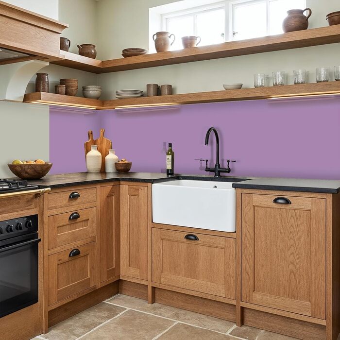 Кухонний фартух 60x250 см, самоклеючий фартух, кухонний фартух, кухонний фасад, самоклеючі кухонні фартухи - Осінь (Фіолетовий - колір, 60 x 250 см)